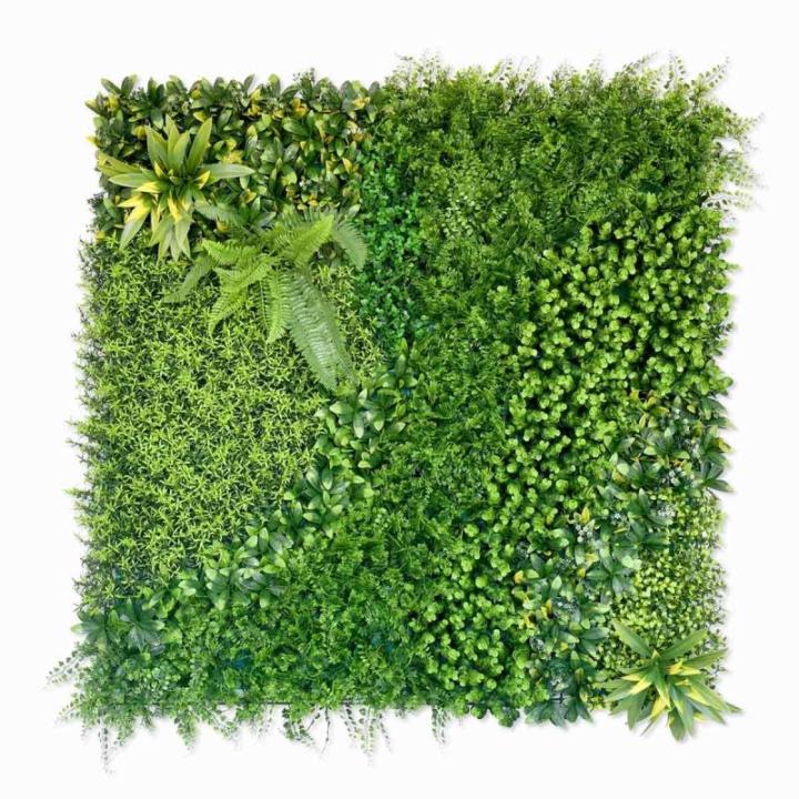 wand, bosgroen, 100 x 100 cm, groen voor binnen en buiten, uv-bestendig, onderhoudsvriendelijk en duurzaam, verticale tuin voor een feel-good sfeer en een fris kamerdesign