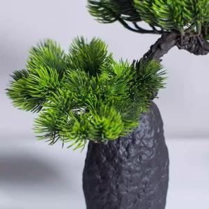 Künstlicher Bonsai-Baum Chinesischen Stil Simulation Begrüßen Kiefer Künstliche Bonsai Keramik Vase Set Wohnzimmer Zimmer Zen Dekoration Gefälschte Kiefer Bäume Künstliche B