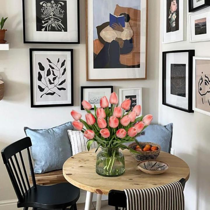 20 stuks tulpen kunstbloemen echte touch latex tulp bloemen decoratie kunstplant lengte 34 cm voor thuis kamer bruiloftsboeket party bloemstuk
