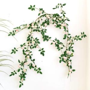 Simuliertes Gänseblümchen-Rattan, Dekoriert Mit Rattanblumen Aus Heizungsrohren, Wandpflanzen Zur Beschattung, Länge 170 cm(Roze)