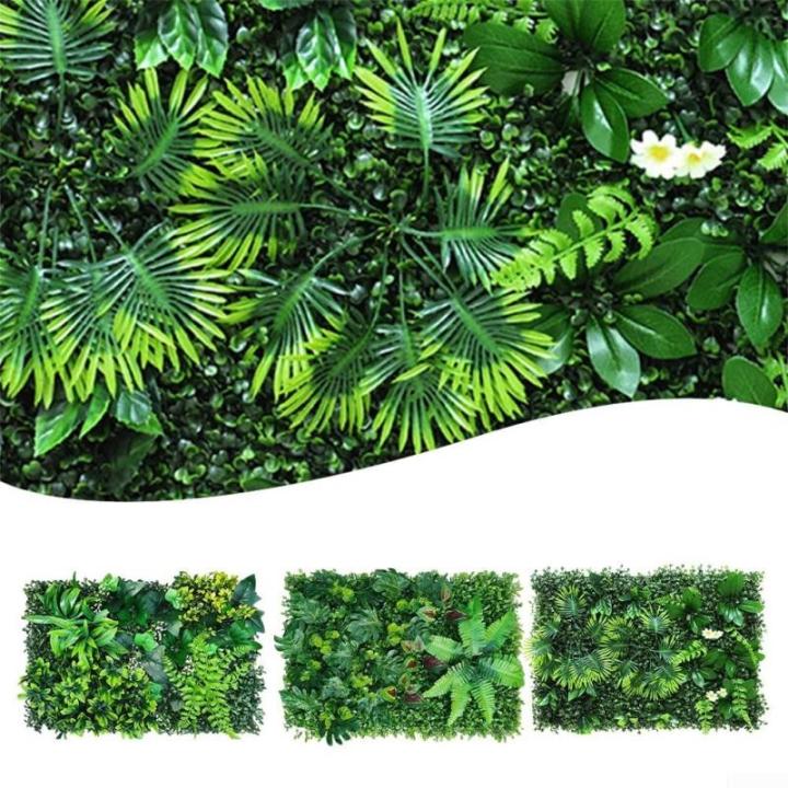Kunstmatige gazonplant wandpanelen, 40 x 60 cm, kunstmatige buxus hegpanelen, klimop privacy levende muurafrastering voor huis tuin binnen en buiten decoratie | Geeft een natuurlij