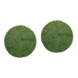 2st Schachtdeckel Dekoration Rasen Grasmatte Kunstrasen Für Terrasse Tischdekoration Für Die Dekoration des Esstisches Kunstrasenteppich Im Freien Platzdeckchen Green Plastik