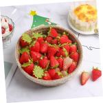 3 Sätze Künstliche Erdbeere Künstliche Erdbeerdekoration Falsches Obst Künstliche Früchte Zur Lebensechten Dekoration Erdbeer Schimmel Gefälschte Erdbeere PVC 10 Stück * 3