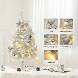 Kerstboom met verlichting 45 cm lichtketting kerstboom mini kerstboom kunstkerstboom kerstdecoratie tafel kerstboom kerstcadeaus kerstboom wit