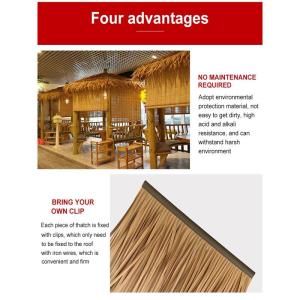 Kunststoff Stroh PE Pvc Simulation Stroh Stroh Stroh Bedachung Kunststoff-Fliesen feuerfest künstliche Stroh Gazebo - 0.5x0.5m/1.64x1.64ft(Farbe: Gelb a,Größe: 2St) ( Color : Ye