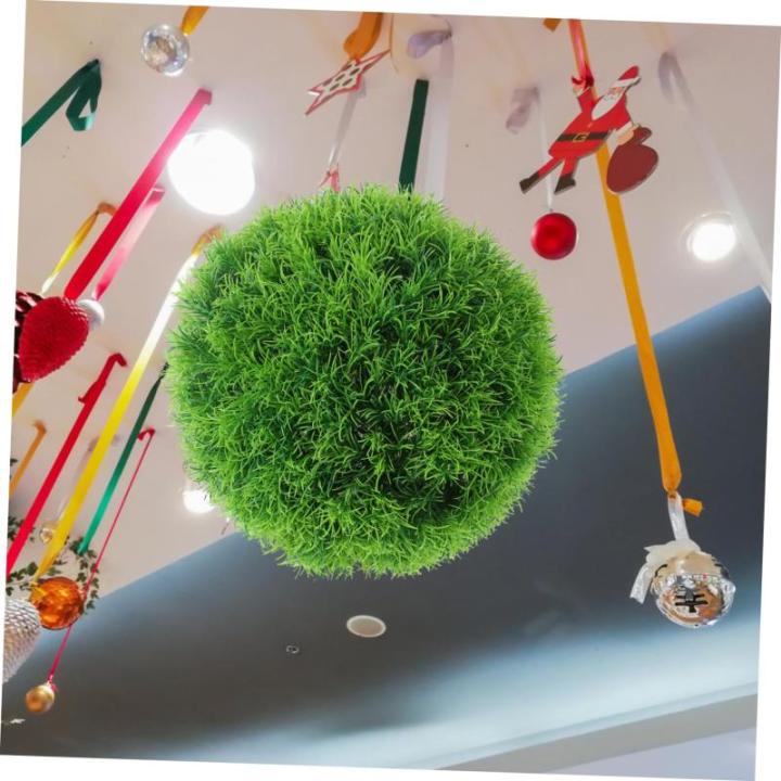 Ball aus Kunstrasen Künstliche Formschnittkugel Kunstrasenball hängende Pflanzenkugel weihnacjtsdeko deckenverkleidung Topiary-Ball lebendige Formschnittkugel Plastik Green