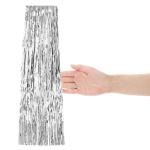 5x klatergoud - klatergoudslinger in zilverkleur - kerstversiering voor de kerstboom (zilverkleurig - 05 stuks)