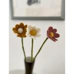 Anemonen/margrieten handvilt - bloemen van vilt vilten bloemen viltdecoratie lente Pasen - Fair Trade - handgemaakt boeket boeket (3 = wit/geel/rood)