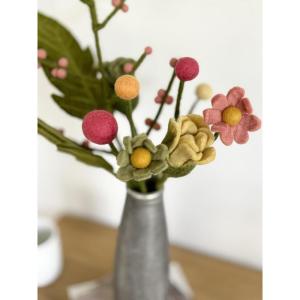 - Vilten bloemen boeket bloemen van vilt - boeket - Fair Trade - handgemaakt (pastel met peper)