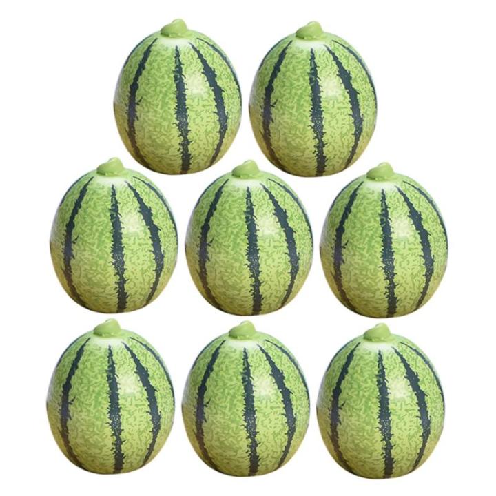 4 Sätze Künstliche Früchte Gefälschte Fruchtwassermelone Spielzeug Thematisiert Essen Kunstobst Kinderknallzeug Miniatur-obstdekorationen Mini-fruchtmodell Harz Green 8 Stück 