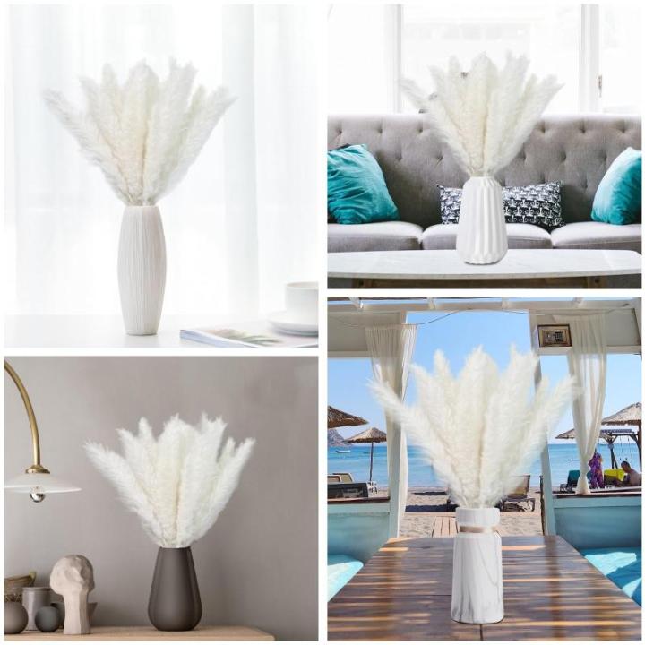Gedroogde pampasdecoratie, gedroogde bloemen, natuurlijk, doe-het-zelf, droogbloemen, boeket, ideaal voor boho, woonkamer, bruiloft, slaapkamer en vazen (LZGSGO-0109)