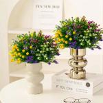 12 bundels voor buiten, uv-bestendige voor buiten, , balkonplanten, weerbestendig, duurzame plastic bloemen, net echt voor buiten, balkon, tuin
