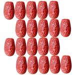 5 Sätze Simulierte Jujube Simulationsfrucht Schrankdekor Falsches Datum Vasendekor Hochzeitsdeko Hochzeits Dekoration Künstliches Rotes Datum Künstliche Jujube PVC 30 Stück * 5
