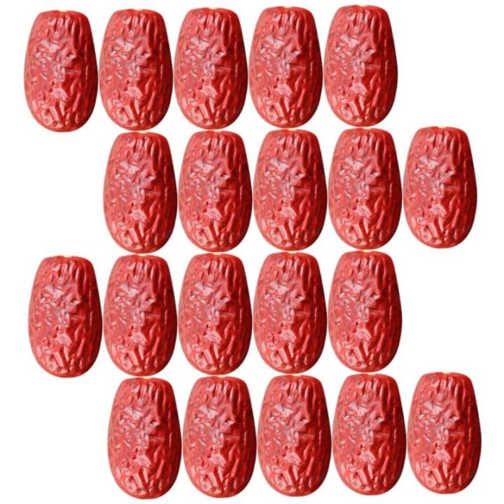 5 Sätze Simulierte Jujube Simulationsfrucht Schrankdekor Falsches Datum Vasendekor Hochzeitsdeko Hochzeits Dekoration Künstliches Rotes Datum Künstliche Jujube PVC 30 Stück * 5