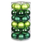 Inge Glazen | Mooie van glas | 30 kegels in blik | kerstboomversiering kerstboomversiering kerstboomballen (groen donkergroen glans/mat)