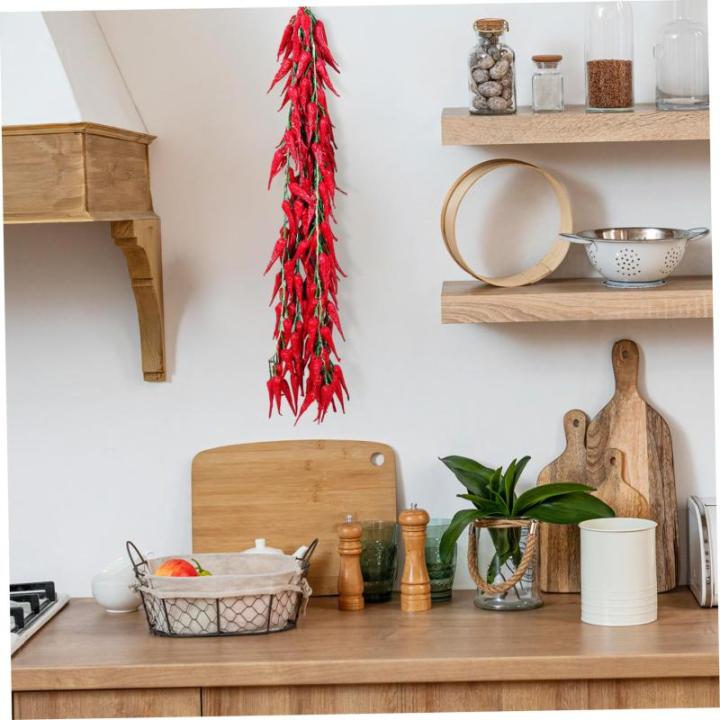 10 STK Chili-Pfeffer-Modelldekoration realistischer Pfeffer falsche Chilischote wandverkleidung Wand polsterung kunstpflanze Spielzeug Fenster-Chili-Anhänger Pfefferverzierung rot