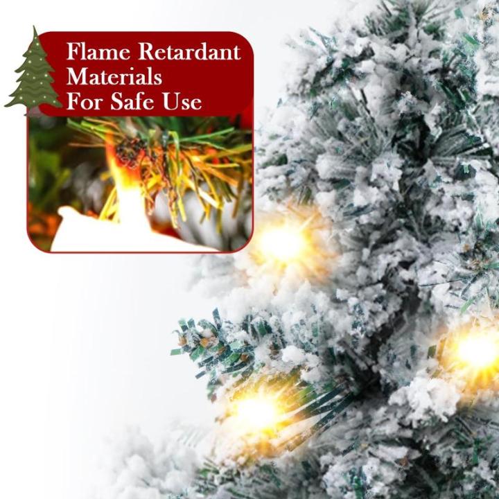 Mini-kerstboom 60 cm, tafelkerstboom met ledlampjes en sneeuwvlokken, mini-kerstboom, kleine kunstkerstboom voor thuis, kantoor, bureau