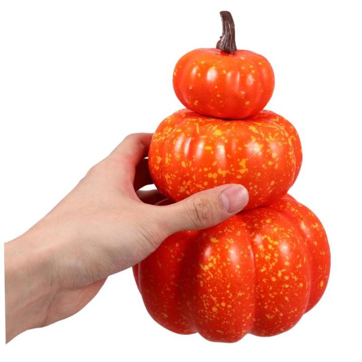 Schaumkürbis Kürbisse Im Herbst Ernten Simuliertes Kürbismodell Halloween-kürbis-Ornamente Simulationskürbis Schaumstoff-kürbis-Ornament Kürbis Fallen Erntedekor Kürbiskern