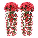 2 stuks kunstmatige blauweregen bloemen kunstmatige hangende mand plant wijnstok nep zijde hangende bloem voor tuin muur hek bruiloft balkon outdoor indoor huis deur decoratie