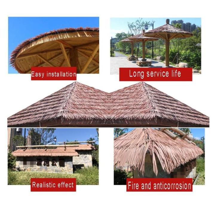 LYRWISHLTD Fake Thatch Simulation Kunststoff Thatch Fliesen PVC Thatch Dekoratives Dach Kunststoff Thatch Schuppen Farm Sun-Proof und wärmeisolierend Strohdach künstliche Thatch