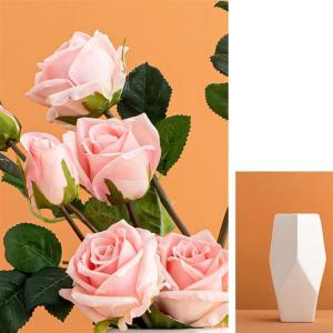 Kunstblumen Künstliche Blumen für den Innenbereich, Simulationsstrauß-Set mit Vase, künstliche Seidenblumen, Dekoration für Tischdekoration zu Hause für jeden Anlass
