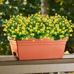 Kunstbloemen voor buiten, uv-bestendig, , bloemen in grote hoeveelheden voor het ophangen van plantenbakken, buiten, veranda, vaas, thuis, raamdecoratie, 6 bundels, geel