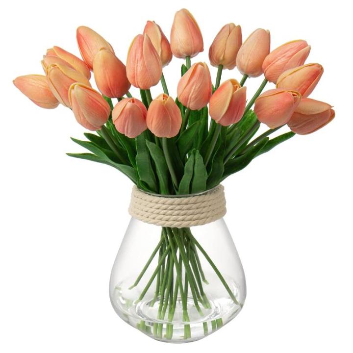 10 stuks kunstbloemen, kunstbloemen, tulp, kunstbloemen, tulp, bloemenboeket, latex, bloemen, zijde, tulp, real-touch, voor thuis, feest, bruiloftsboeket, tuindecoratie