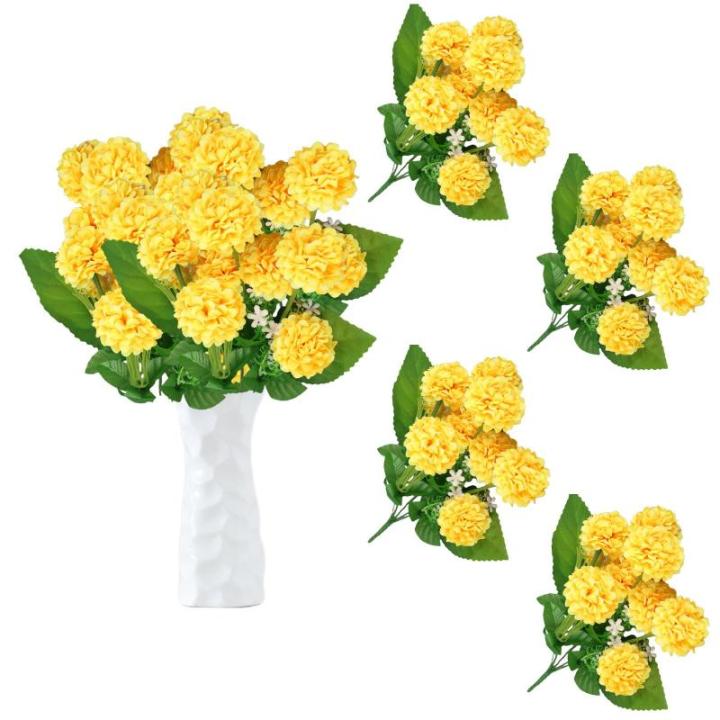 Dekoblumen Künstlich Hortensie Unechte Blumen Kleine Kugel Künstliche Blume Braut Hochzeitsblumenstrauß für Haus Garten Party Blumenschmuck 0506