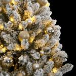 Künstlicher Weihnachtsbaum, Tannenbaum, Christbaum mit Metallständer, Weihnachtsdeko Kunstbaum, 300 LEDs & Kugeln 240 cm