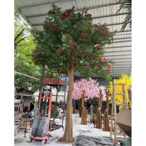 Simulierter Phönixbaum, künstliche grüne Pflanzen, Jacaranda -Baum, Feuerbaum, Landschaftsdekoration Künstlicher Baum, simulierter großer Baum A-6.6ft