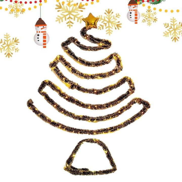 Hängender Weihnachtsbaum, Wand-Weihnachtsbaum | Hängender beleuchteter Weihnachtsbaum - Weihnachtsdekoration, Partys, dekoratives Zubehör, platzsparender Baumschmuck zum Aufhän