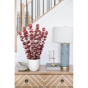 Kunstplant eucalyptus rode kunstplant als echte kamerplanten decoratieve planten in witte pot, hoogte 40 cm