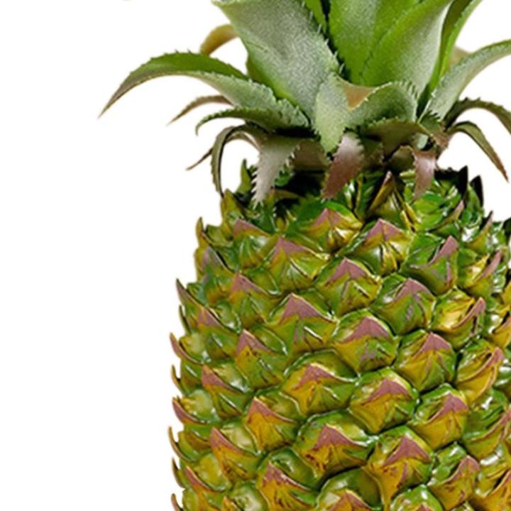 Authentieke ananas sculptuur, kunstfruitdecoratie voor thuis, elegant ornament, 9 cm x 21 cm