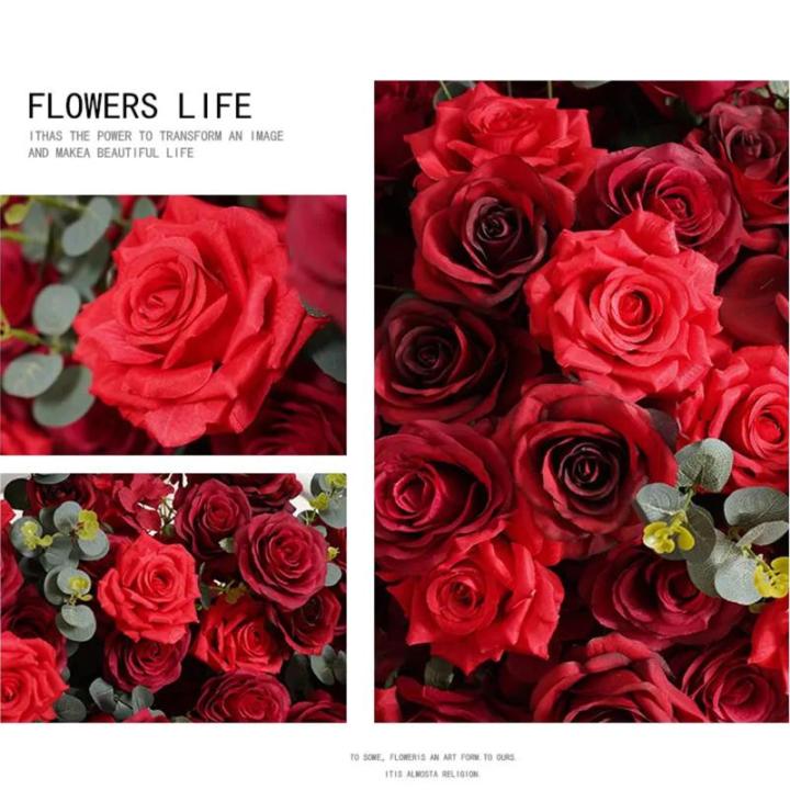 24in künstliche Rose Blume Kugeln, gefälschte Blumen Rosen Kugeln, künstliche Florale Kugel für Mittelstücke Tische, Party, Valentinstag (Rot)