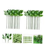 280 STK Rosenstiel künstliche blüten Artificial Rosenblumenstiel Bouquet Fake Fake grünes Blatt künstliche Rosen Material für künstliche Blumen handgemachtes Material Draht.