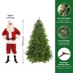 Kunstkerstboom, 180 cm, met verlichting, 100% spuitgieting, RGB-kerstboom met 4026 punten, 310 lampen, premium dennenboom met afstandsbediening, houten standaard