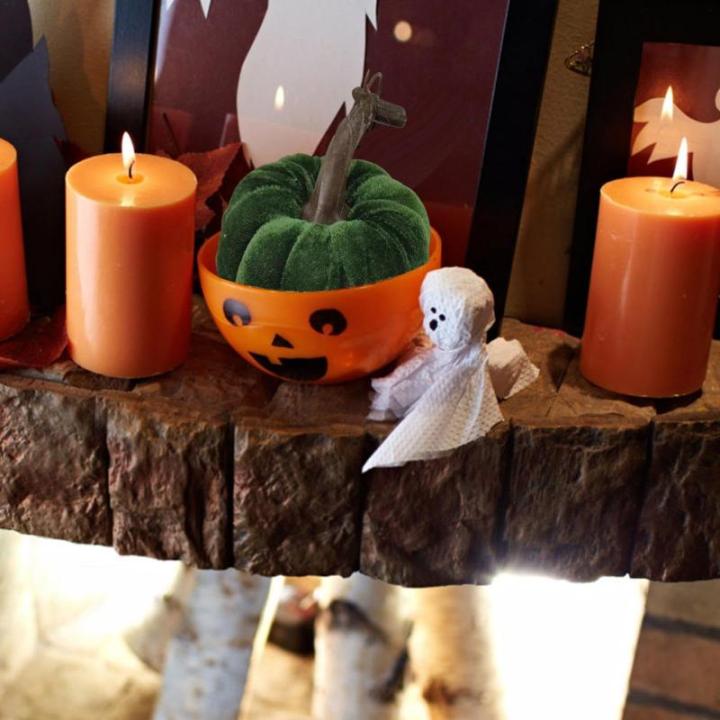 Minis Samt-Kürbisse – Künstliche Künstliche Dekorative Bunte Schaumstoff-Kürbisse | Handgemachte Halloween-Ernte-Gemüse-künstliche Simulations-Kürbisse, Bauernhaus-rustika