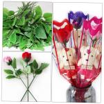 80 STK Rosenstiel künstliche blüten Artificial Künstlicher Blumenstrauß Hochzeitsstraußdraht hojas künstliche Rosen künstlicher Pflanzenstamm simulierte Blumenstiele Draht.