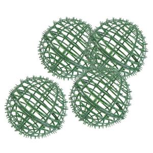 4 Stück Grasballständer Halter Für Blumenkäfig Künstliche Formschnittkugel Blumenkugel-arrangementhalter Graskugel-Ornament-Rack Blumenhalter Topiary-käfig Plastik Green