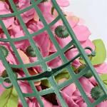 Künstliche Blumenwand Panel 50x20cm Blume Wand Künstliche Blumen Panel Matte for Büro Hochzeit Wand Dekoration 3D Blumen Hintergrund Party Liefert(Deep pink)