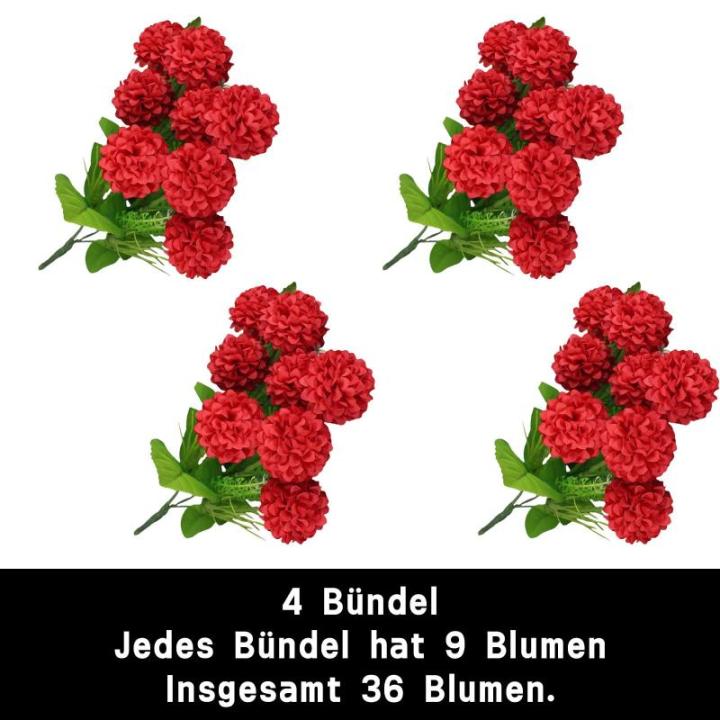 Kunst Blumen Kunstblume Hortensien Künstliche Blume Blumenstrauss Bouquet für Hochzeit Home Party Tisch Küche Büro Dekoration für Haus Garten Party 0509