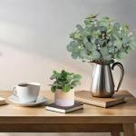 18 stuks kunstmatige eucalyptus-decoratie, eucalyptus kunsttakken, decoratieve kunst, decoratieve takken, bladeren, eucalyptusbladeren, , groene kunstplant voor bruiloft, tuin,