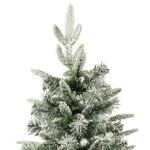 Kunstkerstboom voor montage extra dennenboom gevuld met dubbele gecombineerde bladeren 150-210cm Abies C/metalen standaard (Besneeuwde Kudde, 150cm 481Tips)