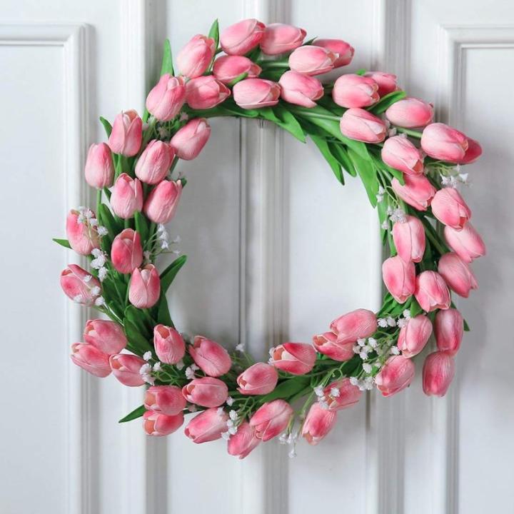 20 stuks PU Real Touch Latex Kunstmatige tulpen neptulpen bloemen boeketten bloemenarrangement voor huis kamer bruiloftsboeket middenstuk, roze