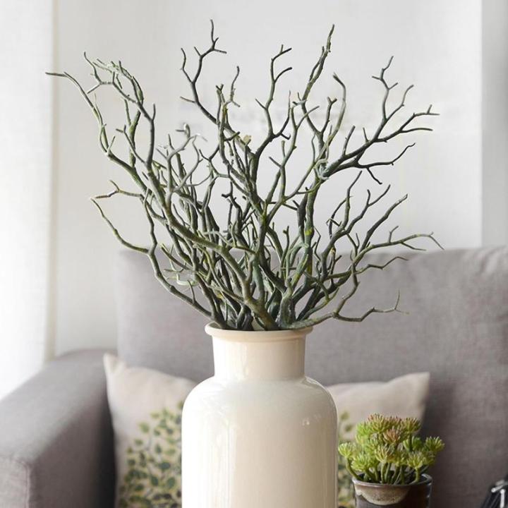 4 Stück Dried Tree Branches Artificial Antler Branch, Simulated Plastic Coral Branch, Plant Twigs Plastic Dry Branches, for Decoration for Christmas Party Various Festivals Home H