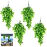 4 stuks , hangende bamboe, bladeren, hangplant, , hangend, 83 cm, plastic planten, hangend als echte kunst, hangplant, kunstmatige hangplant voor balkon, thuis