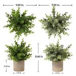 Kunstplant mini kunstplant eucalyptus rozemarijn kruiden in pot decoratie badkamer bureau keuken tuin decoratie set van 2