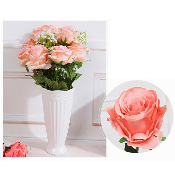 Realistische künstliche Rosensträuße für Küche, Garten, Hochzeit, Tafelaufsatz, Dekoration, 12 Stück