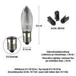 Lichtsnoer kerstboom, 30 boomkaarsen, 23,3 m, made-in-Duitsland, lichtketting met stekker, deelbaar, minder dan 59 lumen, kerstverlichting met kerstboom kaarsen 814040