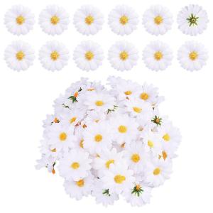 100 stuks kunstmadeliefjes, madeliefjes, decoratie, kleine madeliefjes, decoratie, , witte madeliefjes voor bruiloft, feest, doe-het-zelven, bloemstuk, krans